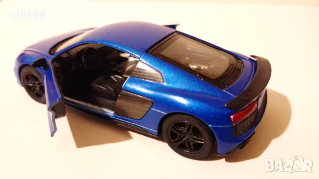 2020 Audi R8 Coupe, Blue - Kinsmart 5422 - 1:36, снимка 3 - Колекции - 47033750