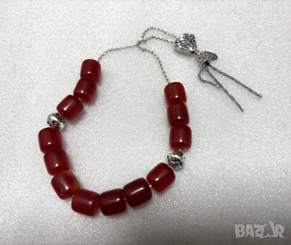 Стара Сребърна Броеница-сребро проба 925, ръчна изработка, снимка 2 - Антикварни и старинни предмети - 53959165