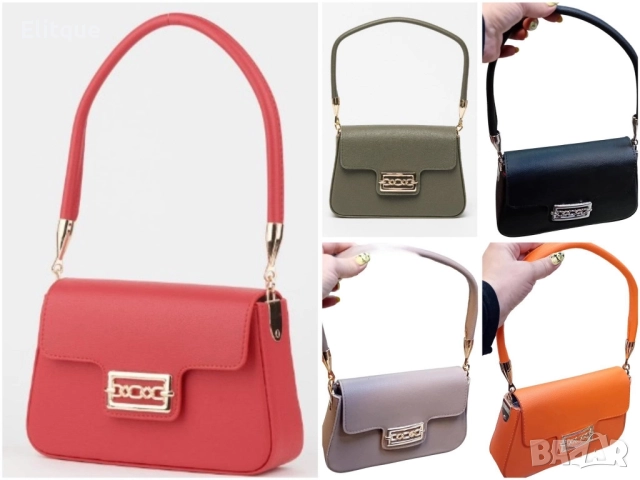 Малка дамска кожена чанта с тик-так закопчаване, снимка 17 - Чанти - 52864360