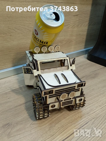 Дървен пикап за кенче , снимка 2 - Декорация за дома - 54162608