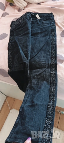 Дамски дънки М рр камъни , снимка 6 - Дънки - 53603640