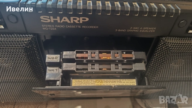 Двукасетен радиокасетофон SHARP, снимка 5 - Радиокасетофони, транзистори - 54019041