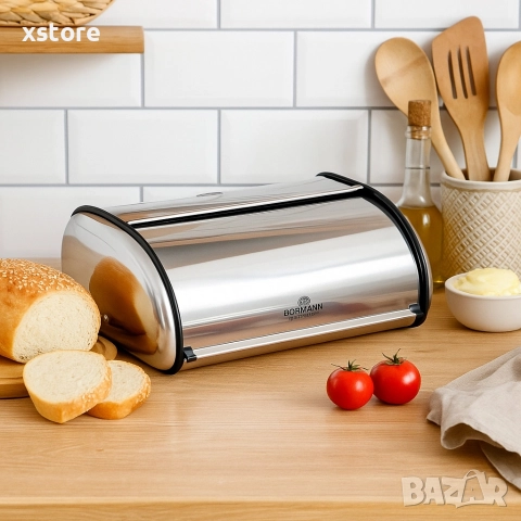 Кутия за хляб Bohmann, 36х24х15см /43.5x27.5x18.5см, неръждаема стомана, снимка 4 - Други - 52697055