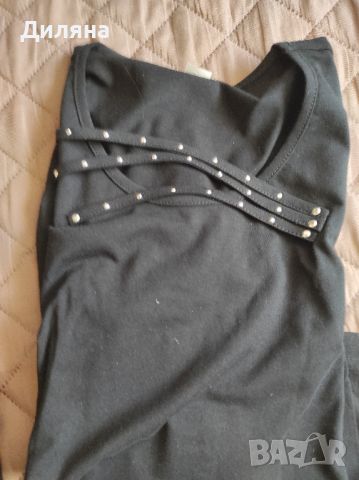 Черни памучни нови сукман и блузка с ръкав до лакът   , снимка 3 - Рокли - 45857606