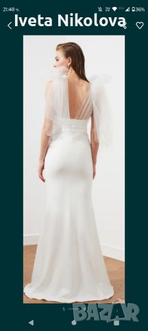 Сватбена рокля с перли, снимка 2 - Рокли - 45135955