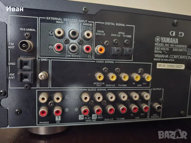 Ресийвър YAMAHA RX-V495RDS, снимка 8 - Ресийвъри, усилватели, смесителни пултове - 49958192