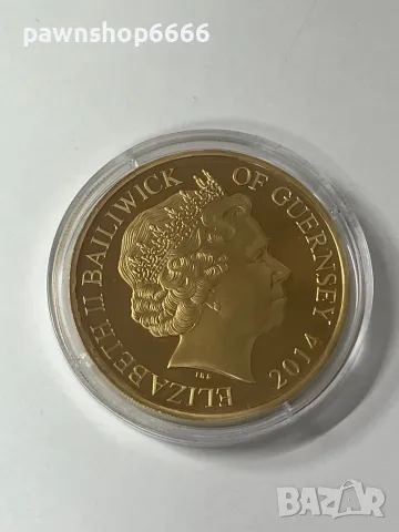 Монета QUEEN ELIZABETH 11 BAILIWICK OF GUERNSEY 2014 (50 PENCE), снимка 5 - Нумизматика и бонистика - 48075286