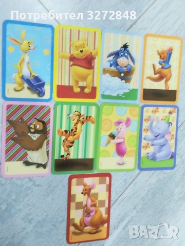 Детски карти за игра с Мечо Пух - Disney, снимка 17 - Игри и пъзели - 45321264