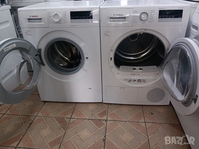 Комплект пералня и сушилня с термопомпа Бош Bosch Serie 4 A+++ 2 години гаранция!, снимка 9 - Перални - 53081112