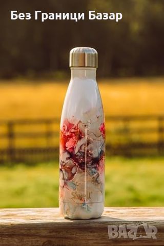Нова Вакуумна бутилка S'well Rose Marble 500мл -държи топло и студено, снимка 7 - Други - 45808153