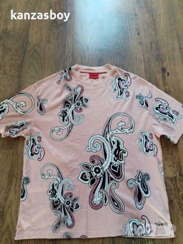 hugo boss oversize-fit pink - страхотна мъжка тениска НОВА БЕЗ ЕТИКЕТИ С, снимка 7 - Тениски - 51694886
