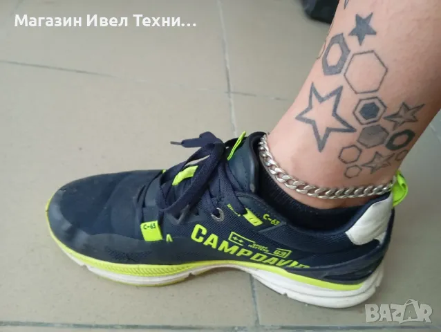 масивна сребърна гривна за глезен 