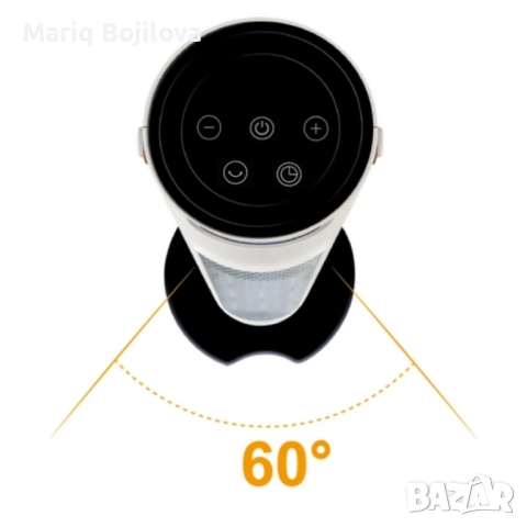 Вентилаторна печка 2-в-1 с керамичен нагревател, осцилация 60°, снимка 5 - Отоплителни печки - 52252162