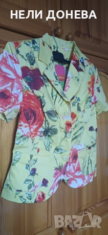 Разкошно Сако на DAPHNE с красив цветен принт! НОВО с Етикет!EUR 42 , снимка 3 - Сака - 53373384
