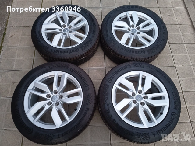 Джанти Audi ОРИГИНАЛНИ 18" 5x112 с гуми 235/60/18, снимка 2 - Гуми и джанти - 53729269