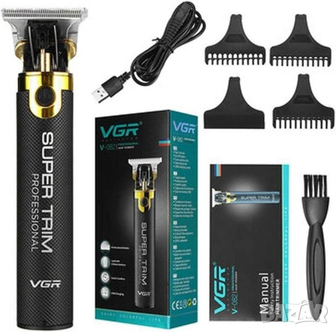 Професионална безжична машина за подстригване и тример с керамични остриета и 300 минути работа VGR 