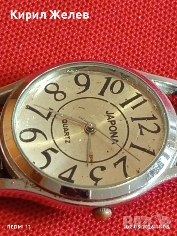 Дамски часовник JAPONA QUARTZ много красив стилен дизайн 53747, снимка 4 - Дамски - 53676243