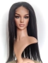 Черна перука от микс естествен косъм и примеси 70 см с Lace 4×4, снимка 2