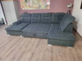ПРОМОЦИЯ!!!Тъмно сив П - образен ъглов диван Nixon с функция сън, снимка 9
