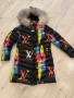 Louis Vuitton Дамско Дълго Яке С Естествен Пух На Качулката Код W.S.O.35, снимка 1