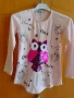 Подарявам!Детска блузка с бухалче с пайетки, снимка 1