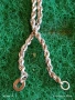 Сребърен синджир красива плетка майсторска ръчна изработка 53555, снимка 2