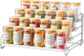 Органайзер за подправки, метален разширяем кухненски рафт 34 см, с отделящи се 4 нива, снимка 1