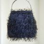 Атрактивна дамска текстилна чанта с кръгли дръжки, снимка 1