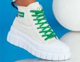 Дамски спортни обувки Live бяло/зелено размер 38