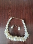Дамски комплект колие с обеци перлени, снимка 6