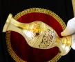 Бронзова ваза за една роза,клетъчен емайл,печат. , снимка 2