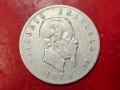Италия 5 лири 1875 сребърна монета, снимка 1