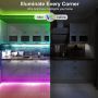 MIWATT Неонови LED лентови светлини за вътрешна декорация, синхронизиране на музика, 5M, RGB, снимка 2