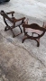 Антикварни кресла масив и кожа, снимка 10