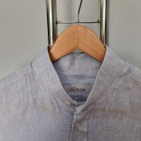 Страхотна мъжка ленена  риза MISURA   размер  M , снимка 5 - Ризи - 45312714