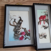Картини с птици с естествени пера от паун, снимка 9 - Картини - 45061760