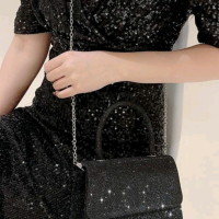 Вечерна чантичка с текстилно златно или черно покритие за ръка или рамо 23 лв , снимка 9 - Чанти - 44940495