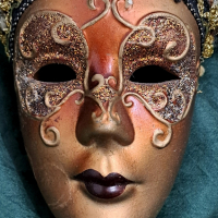 Винтидж венецианска маска , снимка 3 - Антикварни и старинни предмети - 45012508