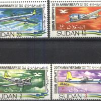 Чисти марки Авиация Самолети 1968 от Судан, снимка 1 - Филателия - 45793273