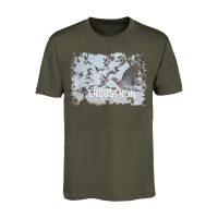 Тениска Percussion - Silkscreen-printed, в цвят Khaki/Гълъб, снимка 1 - Екипировка - 45337956