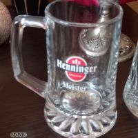 Немски,стъклени халби за бира+подарък-чаша, снимка 4 - Чаши - 45202700