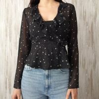 Envii дамска прозрачна блуза тип прегърни ме р-р XS-S, снимка 1 - Блузи с дълъг ръкав и пуловери - 45118652