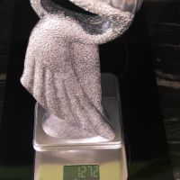 Футуристична, метална  статуетка "Жената лебед" , снимка 5 - Декорация за дома - 45750536