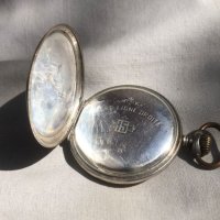 старинен сребърен, джобен часовник, снимка 11 - Антикварни и старинни предмети - 45142644