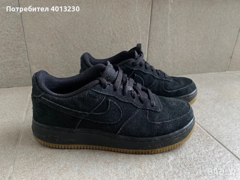 Nike Air Force 1, 37 , черен велур, снимка 1