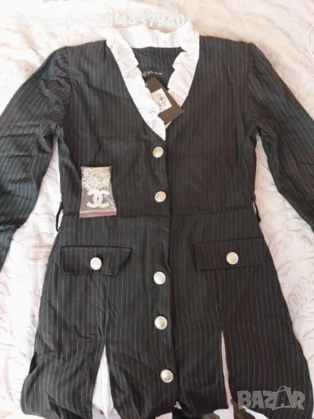 Черна рокля на райета L р-р, снимка 1