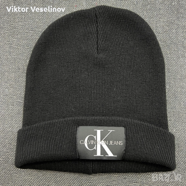 Оригинална Calvin Klein Beanie Черна Шапка CK Вълна Кашмир, снимка 1