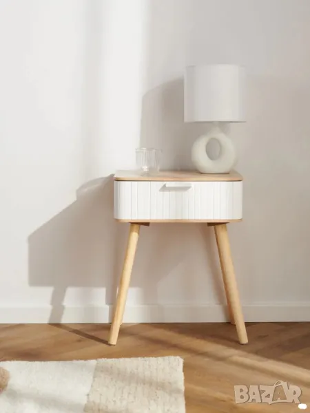 Дървено нощно шкафче в скандинавски стил 40 x 29 x 52 см, снимка 1