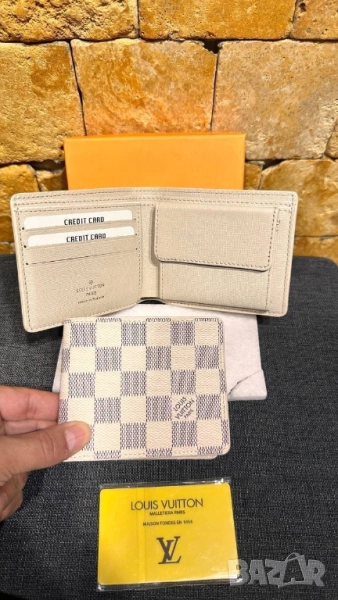 портмонета от естествена кожа в кутия louis vuitton , снимка 1