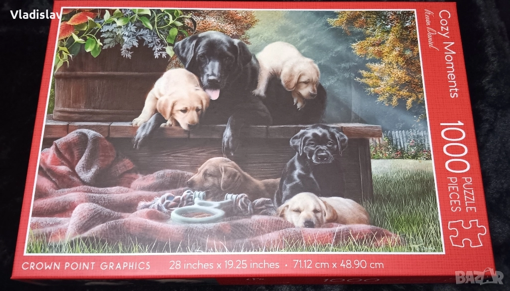 Пъзел от 1000 части с кученца, снимка 1